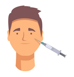 Cure Face Injection Icon Cartoon