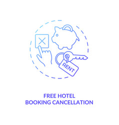 Free Hotel Booking Cancellation Concept Icon