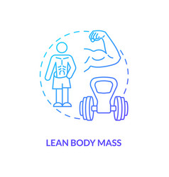 Lean Body Mass Blue Gradient Concept Icon