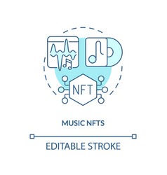 Music Nfts Turquoise Concept Icon