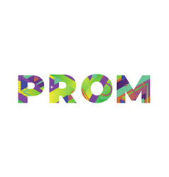 Prom Concept Retro Colorful Word Art