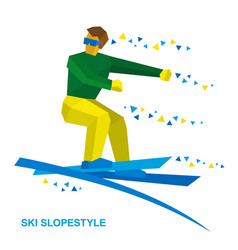 Ski Slopestyle Freestyle Skier Jumps