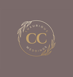 Cc Initials Letter Wedding Monogram Logos