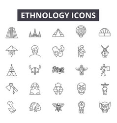 Ethnology Line Icons For Web And Mobile Design