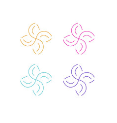 Wellness Resort Floral Art Sign Symbol Logo