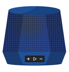 Blue Bluetooth Speaker On A White Background