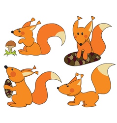 Four Fun Squirrels