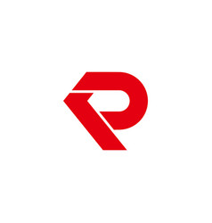 Letter P R Simple Geometric Arrow Logo