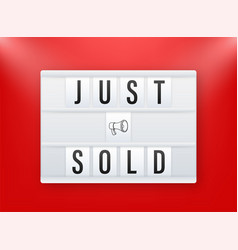 Lightbox Just Sold On Red Background