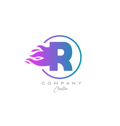 Pink R Alphabet Letter Icon For Corporate