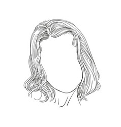 Sketch Of Womans Head With No Face Hand Drawn