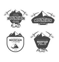 Vintage Mountain Camping Mountaineering Emblems