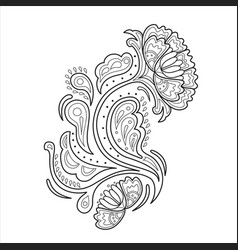 Hand Drawn Paisley Floral Ornament