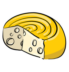 Hard Cheese On White Background