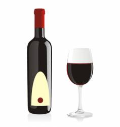 Isolated Wine Bottle And Glass