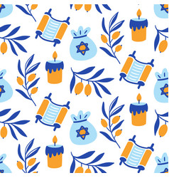 Happy Hanukkah Seamless Pattern