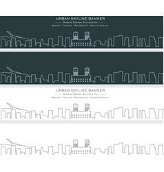 Oslo Single Line Skyline Banner