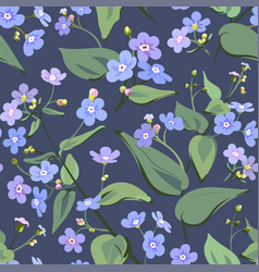 Seamless Pattern With Flowers - Myosotis