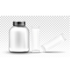 Sport Nutrition Supplement Container Mockup Set