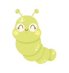 Cute Green Caterpillar