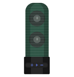 Green Bluetooth Speaker On A White Background