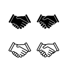 Hand Shake Icon Business Handshake Contract