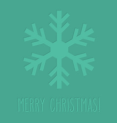 Letterpress Snowflake And Merry Christmas