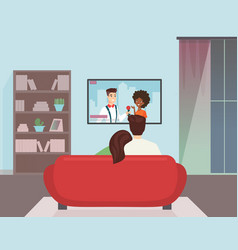 Man And Woman Watching Tv