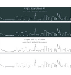 Ottawa Single Line Skyline Banner