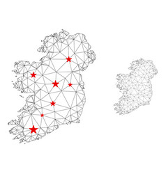 Polygonal 2d Mesh Ireland Island Map