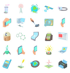 Refurbished Icons Set Cartoon Style