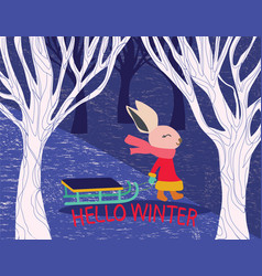 Seasonal Background With Text Hello Winter