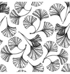 Autumn Leaf Seamless Pattern Ginkgo Biloba