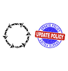 Bicolor Distress Update Policy Stamp Seal