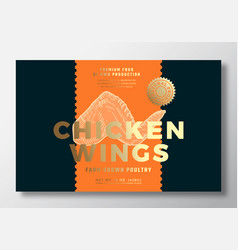 Farm Grown Chicken Abstract Packaging Label