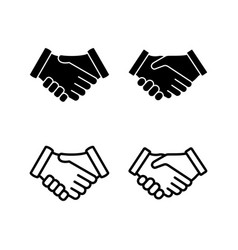 Hand Shake Icon Business Handshake Contract