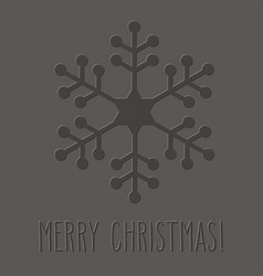 Letterpress Snowflake And Merry Christmas