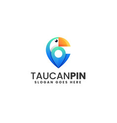 Logo Taucan Pin Gradient Colorful Style