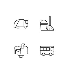 Public Services Pixel Perfect Linear Icons Set