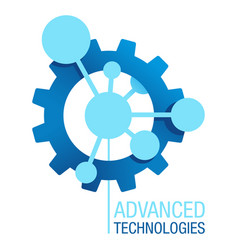 Advanced Technologies Logo Template With Gears