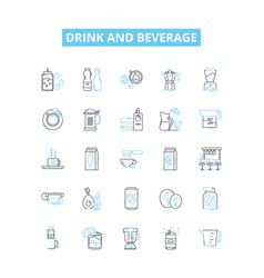 Drink And Beverage Line Icons Set