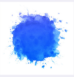 Hand Draw Blue Splash Watercolor Background