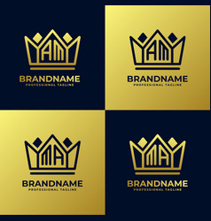 Letter Am And Ma Home King Logo Set Suitable