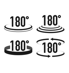 Set 180 Degrees View Icons In Different Style