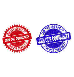 Join Our Community Rounded And Rosette Seals