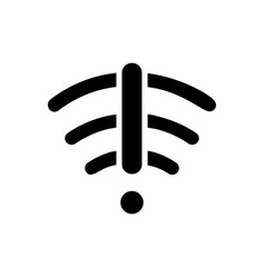 No Internet Connection Black Glyph Icon