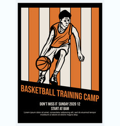 Poster Design Basketball Training Camp With Man