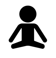 Silhouette Icon Of A Meditating Person