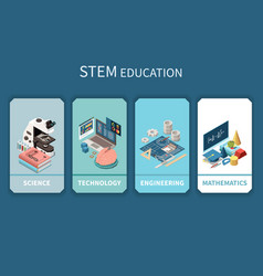 Stem Education Isometric Banners