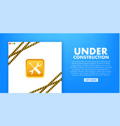 Under Construction Website Page With Black And